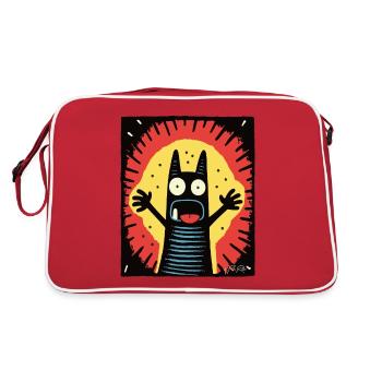 Regarde-moi! L’attention du chat - Sac Retro - rouge/blanc - Dos
