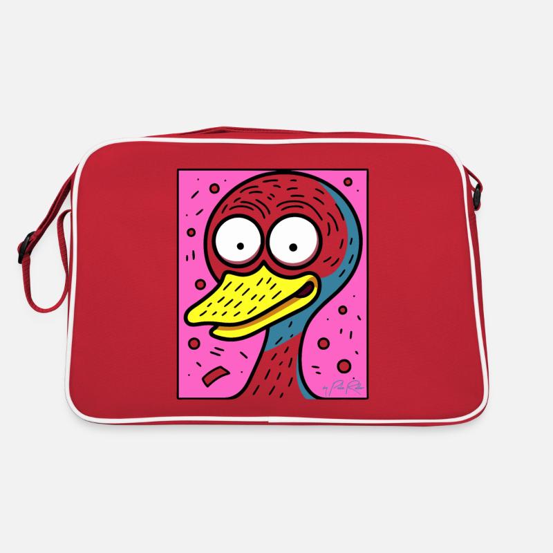 interaktive Farben ängstliche Ente Retro Tasche