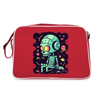 Robots de dessins animés dans l’espace : repenser - Sac Retro - rouge/blanc - Dos