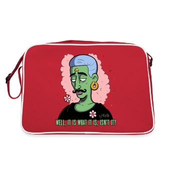 It is what it is: Queer, Gay, LGBTQ+ - Retro Bag - red/white - Back