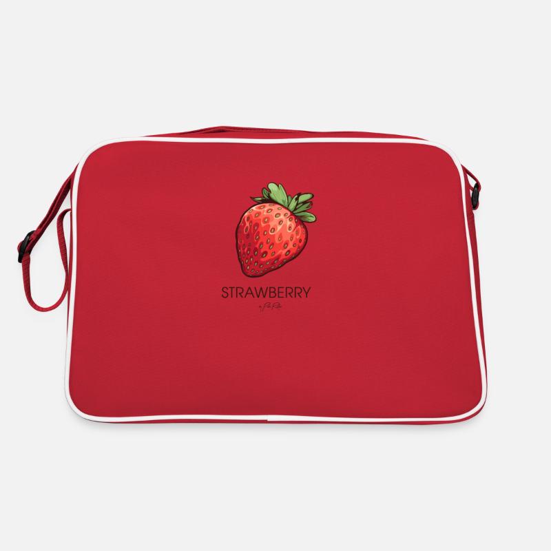 Einfache Erdbeere Retro Tasche