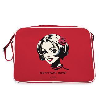 Don't Slip Guys – An Attractive Girl - Retro Bag - red/white - Back