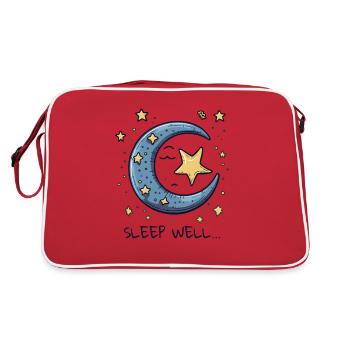 Dors bien, douce lune et étoiles - Sac Retro - rouge/blanc - Dos