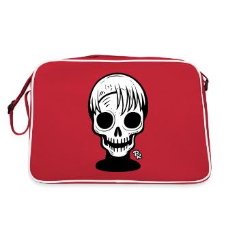 Fille de crâne effrayante - Sac Retro - rouge/blanc - Dos