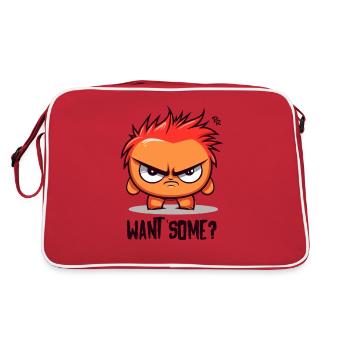 Petit fauteur de troubles, veux-tu quelque chose ? - Sac Retro - rouge/blanc - Dos