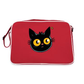 Chat de dessin animé - Sac Retro - rouge/blanc - Dos