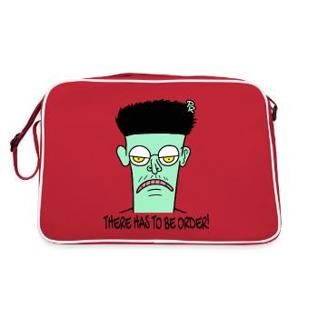 Il doit y avoir de l’ordre : un gars de dessin animé pas drôle - Sac Retro - rouge/blanc - Dos