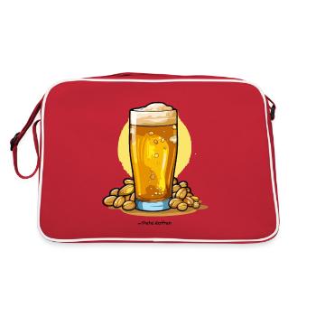 Peanuts and beer - Retro Bag - red/white - Back
