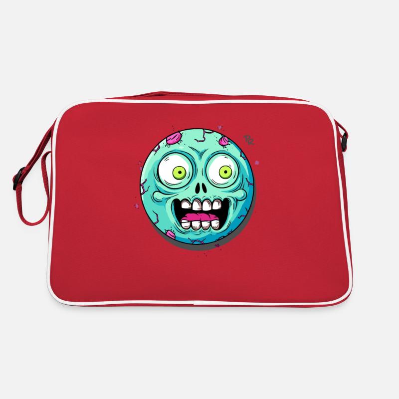Augen weit offen: Schock, ein Zombie Retro Tasche