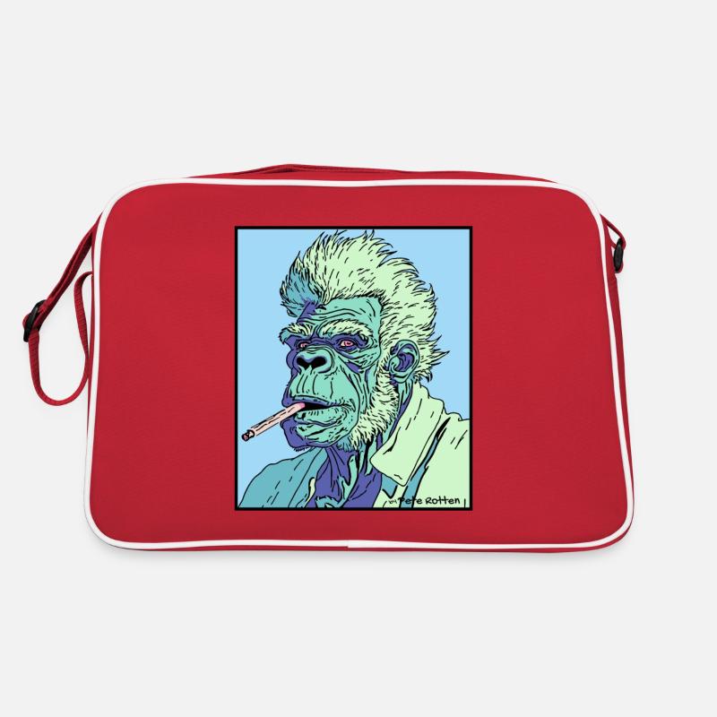 Fumer Grand-père Singe Sac Retro