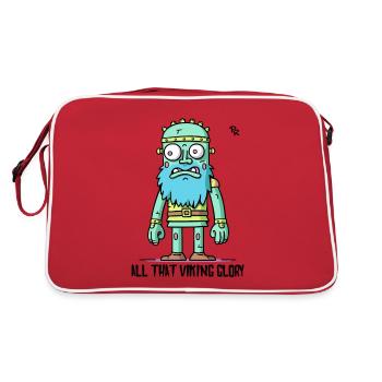 Cartoon, all this Viking glory - Retro Bag - red/white - Back