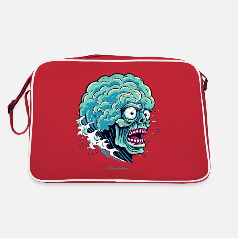 Brainwaves: Skull of a zombie Retro Bag