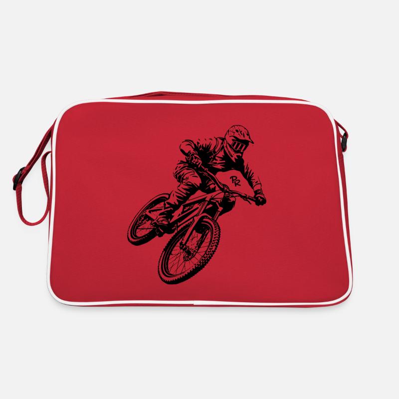 Abfahrt: Mountainbiken bergab Retro Tasche