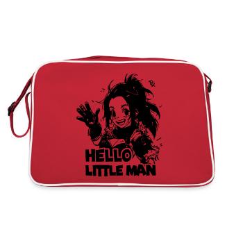 Cute Anime Warrior: Hello Little Man - Retro Bag - red/white - Back