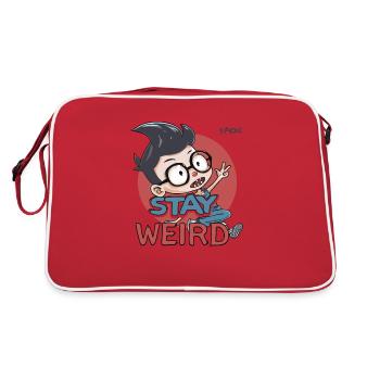 Stay strange, clever rascal - Retro Bag - red/white - Back