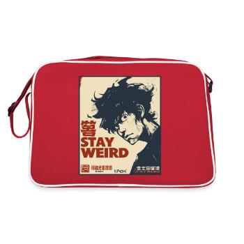 Stay Weird, Jeune Manga Asiatique Anime - Sac Retro - rouge/blanc - Dos