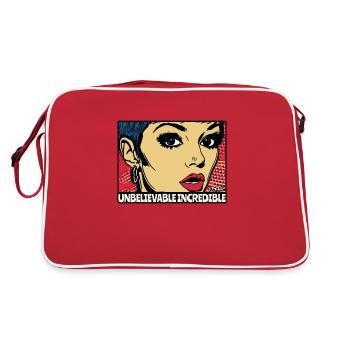 The Incredible, Fantastic Pop Art Woman - Retro Bag - red/white - Back