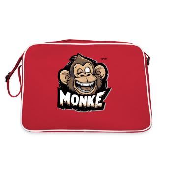 A funny monkey - Retro Bag - red/white - Back