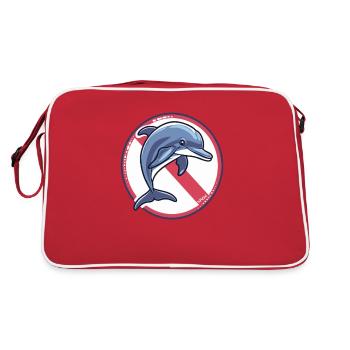 Dolphins forbidden: Dolphin - Retro Bag - red/white - Back