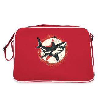 Parodist Communist Comrade Shark - Retro Bag - red/white - Back