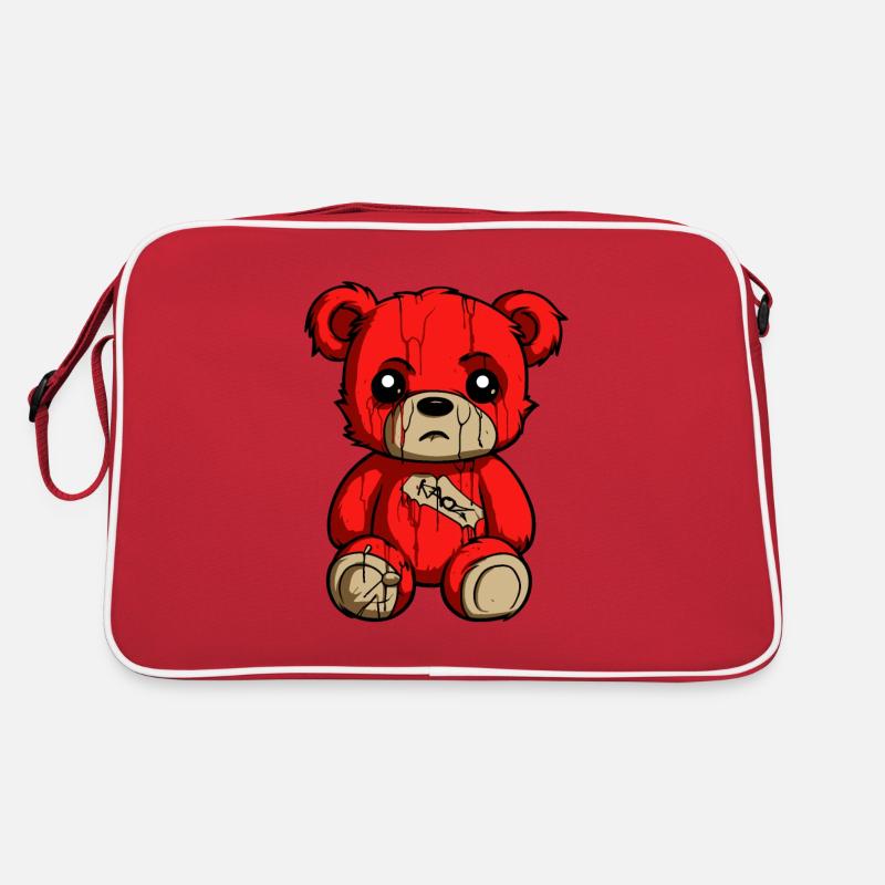 Une peluche ours un peu triste Sac Retro