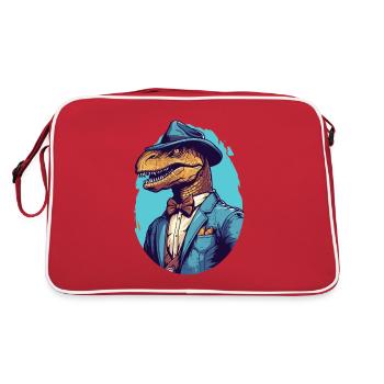 Dinosaure Raptor Détective - Sac Retro - rouge/blanc - Dos