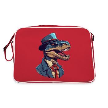 Raptor Saurus, le détective Dino - Sac Retro - rouge/blanc - Dos