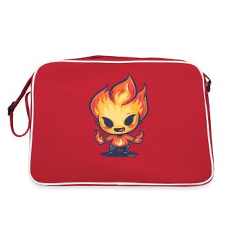 Flaming Flames : Personnage d’anime - Sac Retro - rouge/blanc - Dos