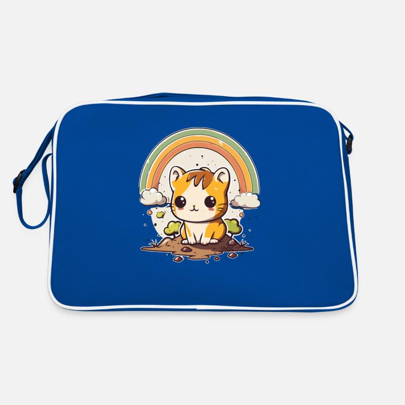 Cute clouds, hamsters and rainbows Retro Bag