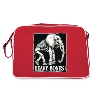 Conception d’éléphant en os lourd - Sac Retro - rouge/blanc - Dos