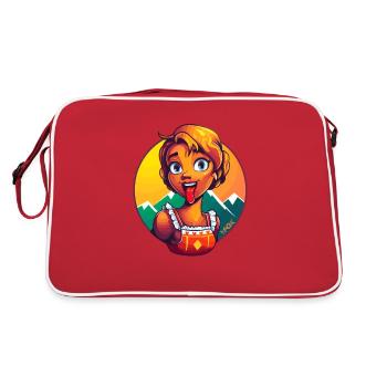 Traditional Dirndl Maid - Retro Bag - red/white - Back