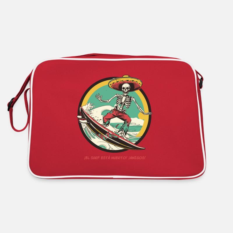 Skeleton hispano-mexicain - « Le surf est mort » Sac Retro