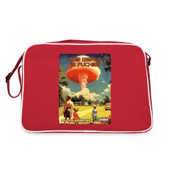 Stop worrying. Idyllic family - Retro Bag - red/white - Back