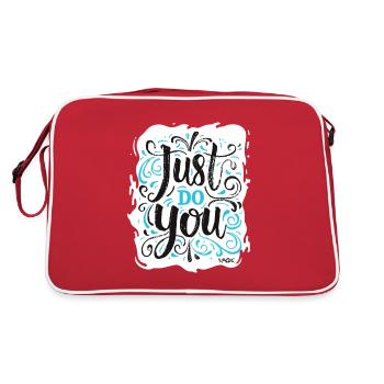 Just be yourself! - Retro Bag - red/white - Back