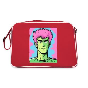 Couleurs vives : Lee le karaté Bruce - Sac Retro - rouge/blanc - Dos