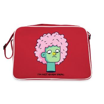 I'm not even real - Retro Bag - red/white - Back