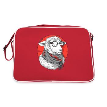 The Cunning Sheep - Retro Bag - red/white - Back