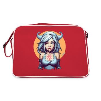 L’ancienne déesse de l’espièglerie et des farces - Sac Retro - rouge/blanc - Dos