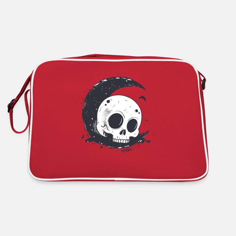 Crâne endormi crâne sur la lune Sac Retro