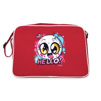 Kawaii mignon avec amour et cœurs, bonjour - Sac Retro - rouge/blanc - Dos