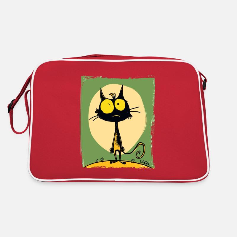Le chat de dessin animé le plus drôle Sac Retro