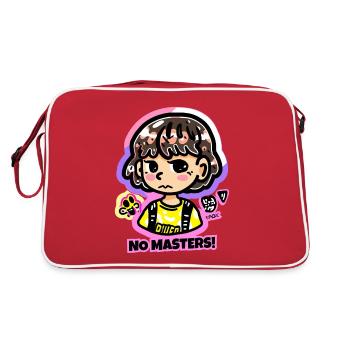 Children's drawing of a girl without a master - Retro Bag - red/white - Back