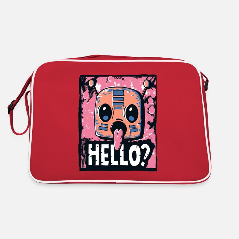 Eager robot says hello Retro Bag