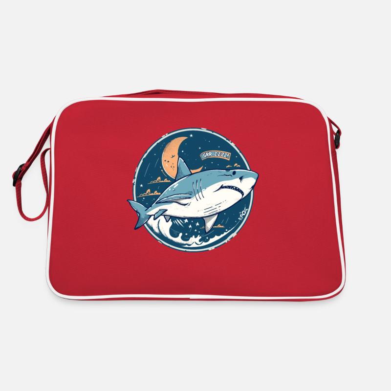 Requin endormi, mais les requins ne dorment pas Sac Retro