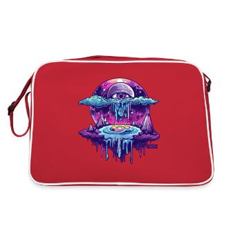 L’œil au ciel et un portail qui fond - Sac Retro - rouge/blanc - Dos