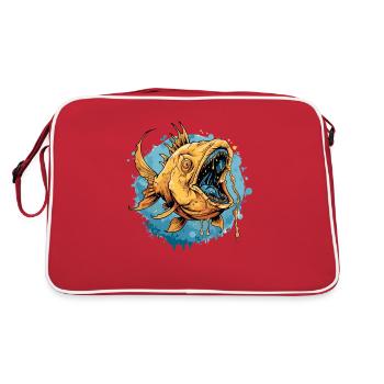 A terrible deep sea fish from the horror sea - Retro Bag - red/white - Back