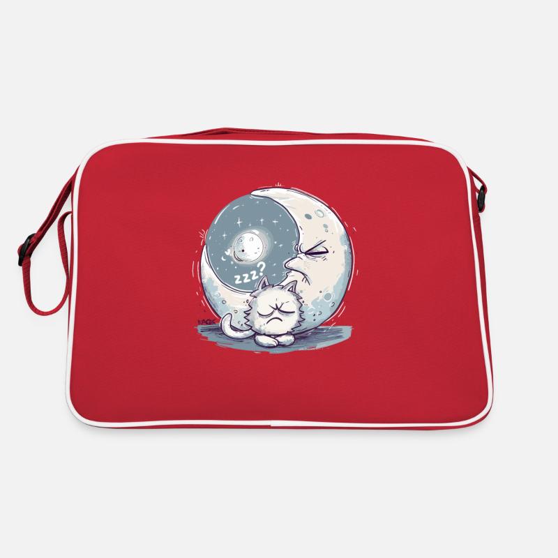 Dormir inconfortable chat et lune et dormir Sac Retro