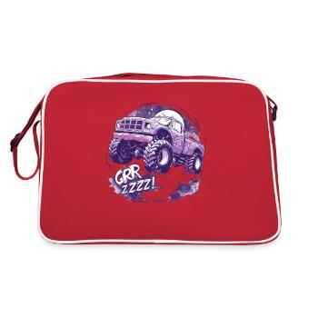 Monster Truck de la nuit : Monster Truck - Sac Retro - rouge/blanc - Dos