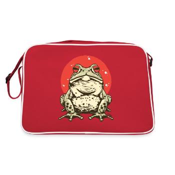 Un gros crapaud grenouille japonais - Sac Retro - rouge/blanc - Dos