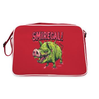 Drôle de cochon zombie : Je m’en fiche - Sac Retro - rouge/blanc - Dos